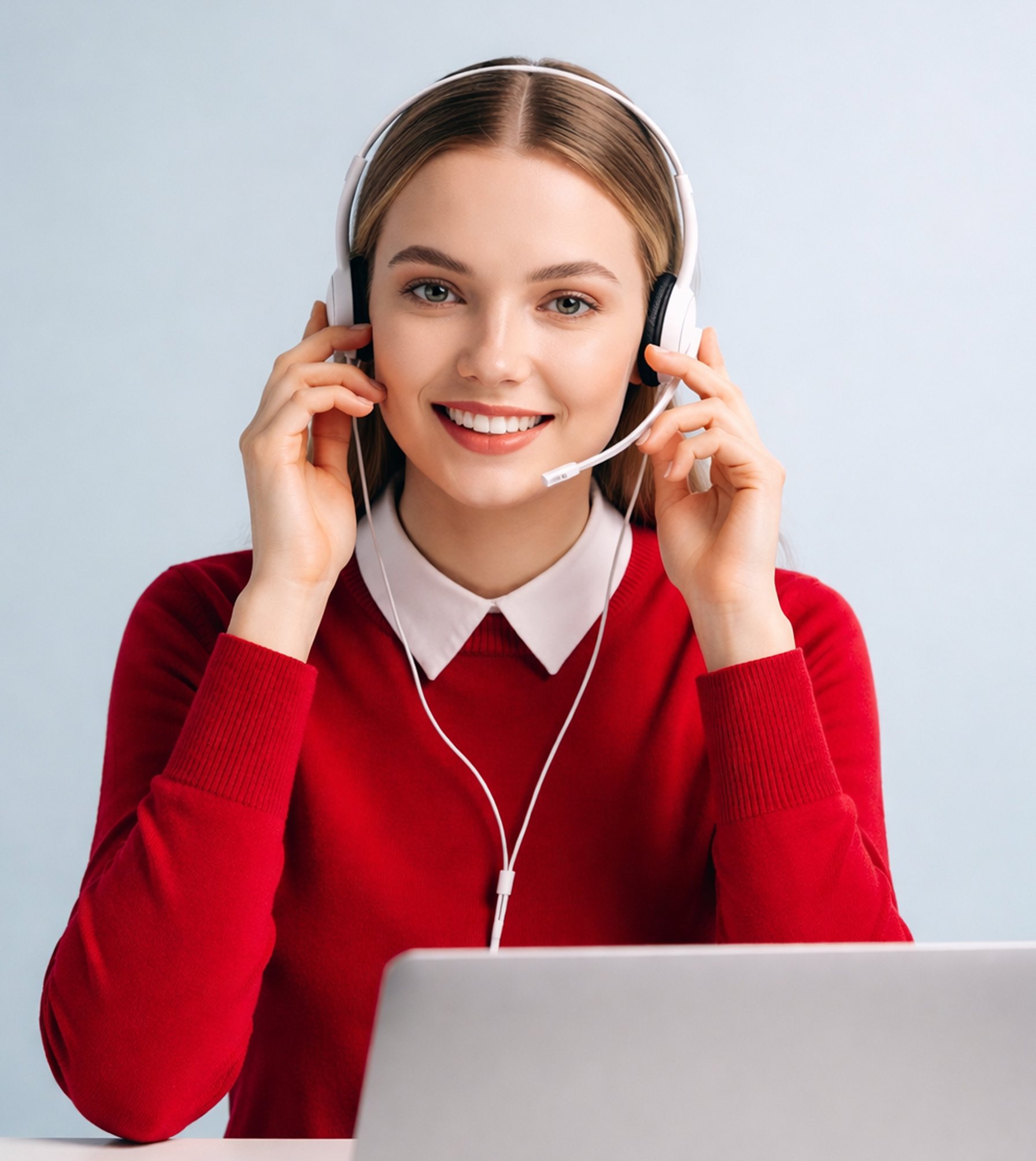 A Vivtaa partner-support specialist on a call