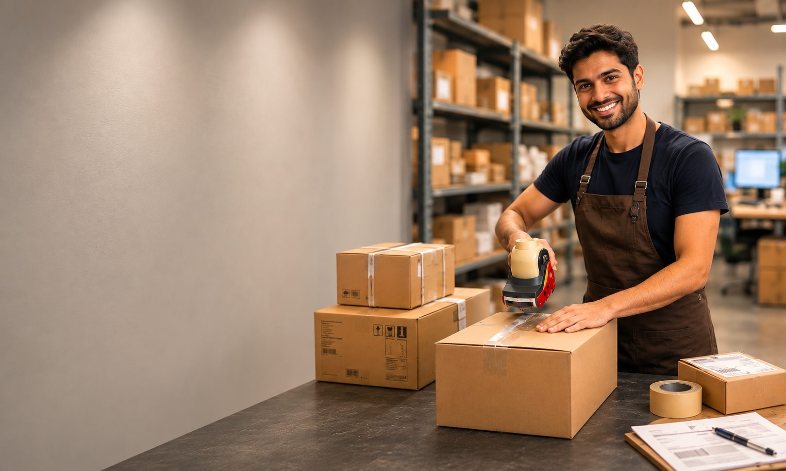 A seller shipping orders from the Vivtaa marketplace